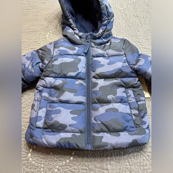 Okie Dokie Baby/Toddler Boys Blue Camo Heavyweight Puffer Jacket NWT Var… - Picture 8 of 8